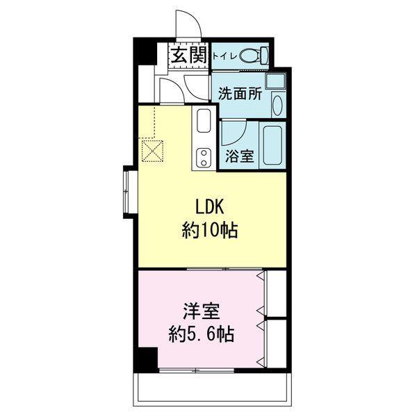 アヴェニール長泉(1LDK/4階)の間取り写真