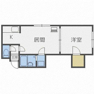 シャネル栄町弐番館(1LDK/3階)の間取り写真