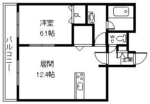 ステラガーデン(1LDK/3階)の間取り写真