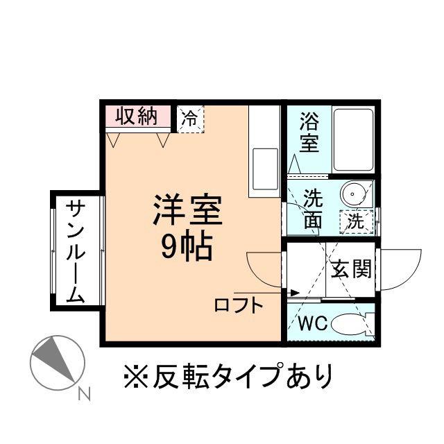 PASTEL SQUARE(ワンルーム/2階)の間取り写真