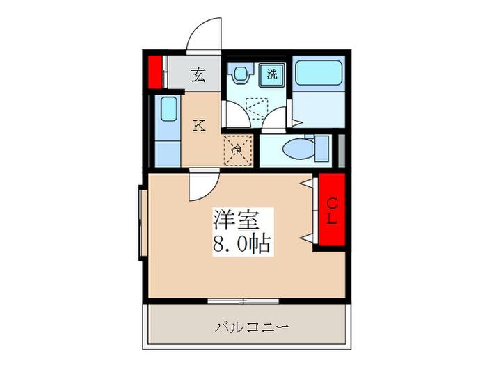 プレミエールメゾン(1K/1階)の間取り写真