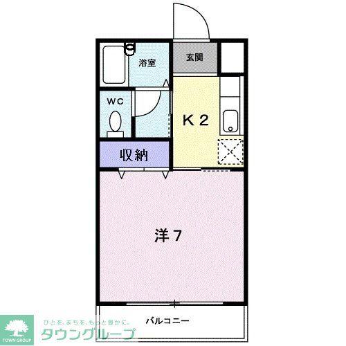 ティアラ(1K/1階)の間取り写真