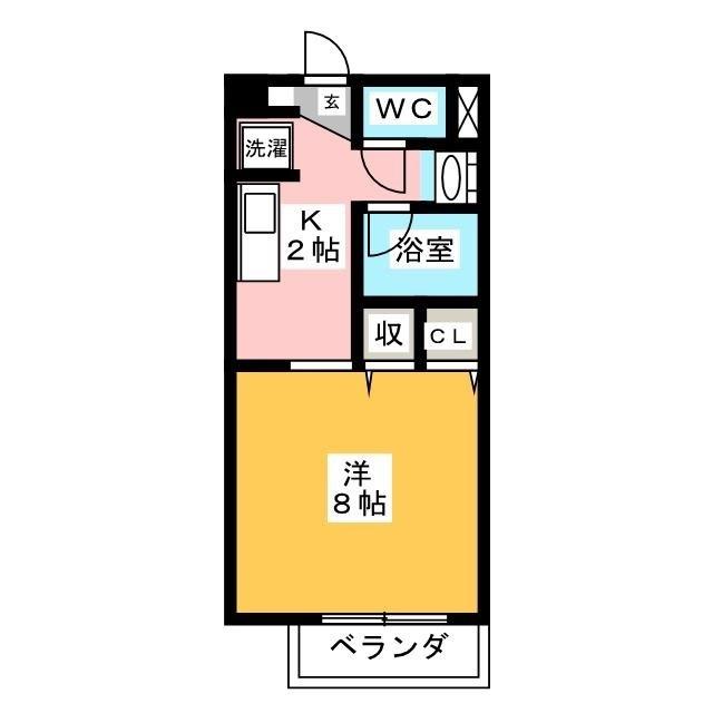 SUN FLOWER 正木 I(1K/2階)の間取り写真