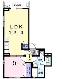 アスピシャス ベリー(1LDK/2階)の間取り写真