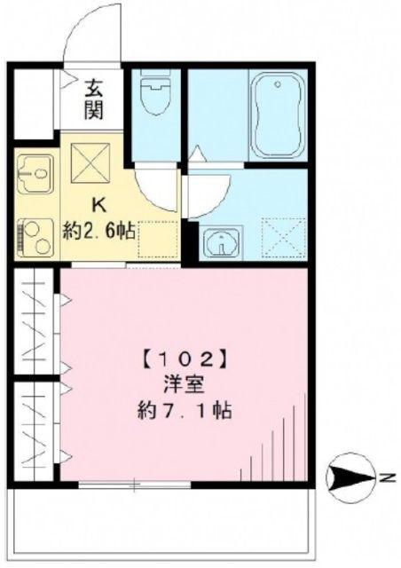 RAVI RA RUBY (1K/1階)の間取り写真