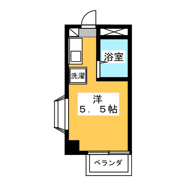 マンションかとれあ(ワンルーム/4階)の間取り写真