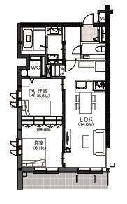 ビリーブ青葉台(2LDK/2階)の間取り写真