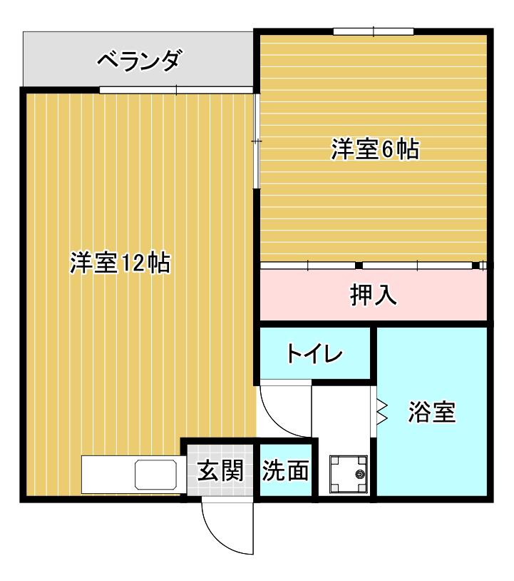 シティ丸平(1LDK/1階)の間取り写真