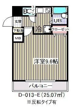 グランピーノ妙典(1K/3階)の間取り写真