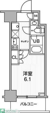 JMFレジデンス北品川(1K/10階)の間取り写真