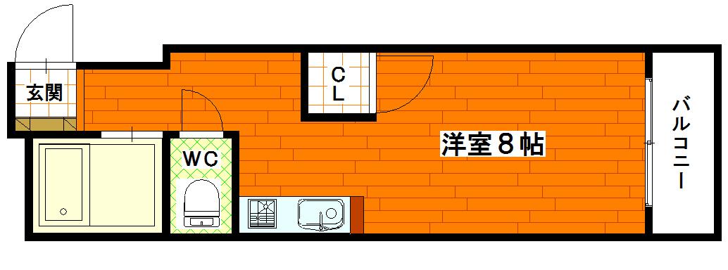 ボイスビル4(1K/5階)の間取り写真