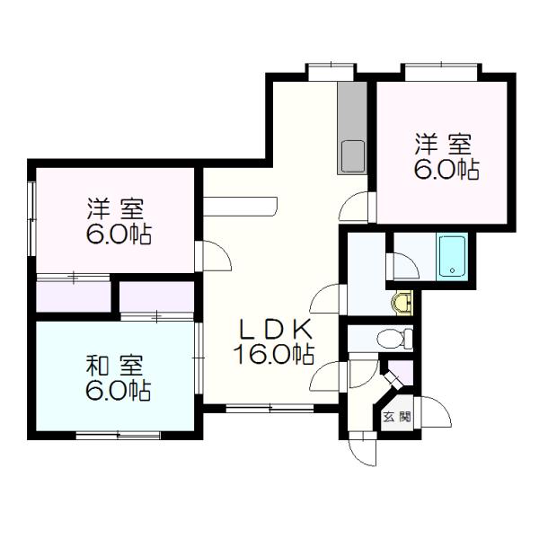 ルノールイトウ(3LDK/3階)の間取り写真