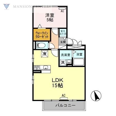 セジュールコスモス(1LDK/3階)の間取り写真