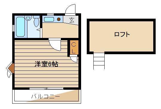 アークヒルズ石神井(1K/2階)の間取り写真
