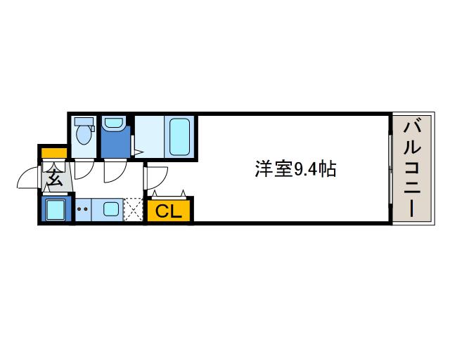 アドバンス大阪ベイパレス(1K/3階)の間取り写真