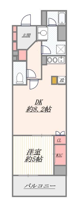 ザ・パークハウス麹町三丁目 5F(1LDK/5階)の間取り写真