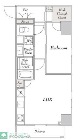 MYRIA RESIDENCE KOMAGOME(1LDK/4階)の間取り写真