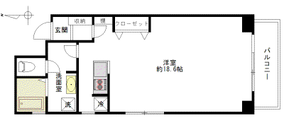 中銀南長崎マンシオン(ワンルーム/3階)の間取り写真