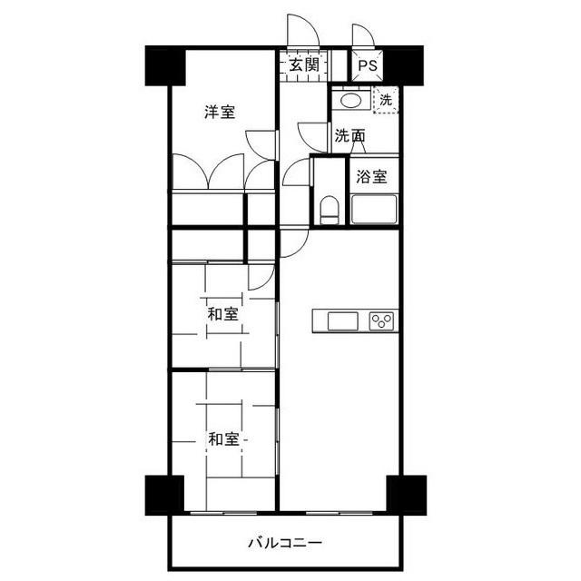鈴木III(3LDK/7階)の間取り写真