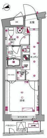 セジョリ高円寺(1K/3階)の間取り写真