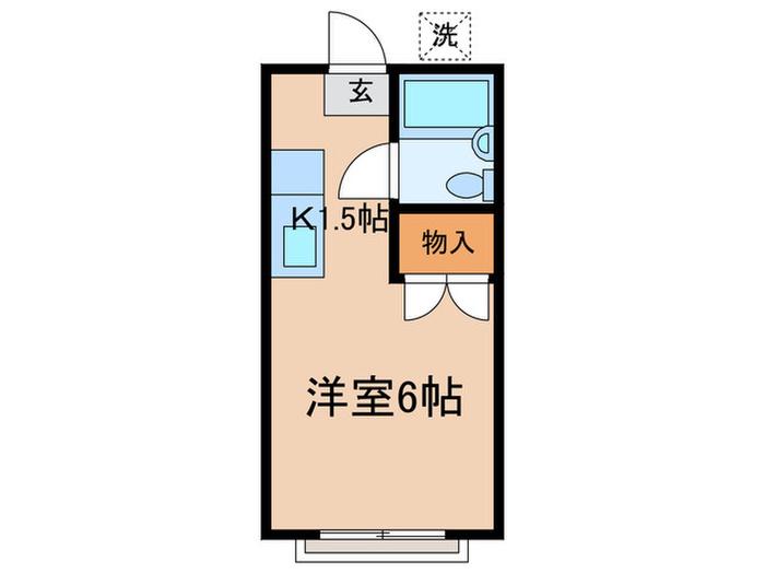 メゾンドキャトル(1K/2階)の間取り写真