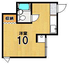ハウス88(ワンルーム/1階)の間取り写真
