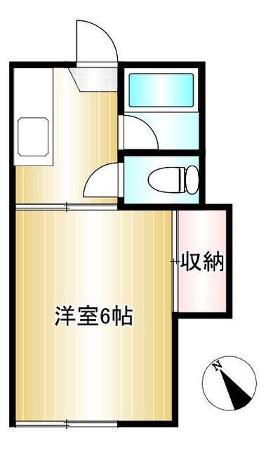 サンローズ(1K/1階)の間取り写真