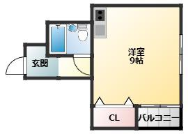 メゾンD(ワンルーム/3階)の間取り写真