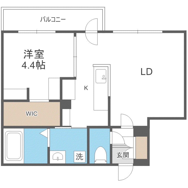 IMMUTABLE1(1LDK/2階)の間取り写真
