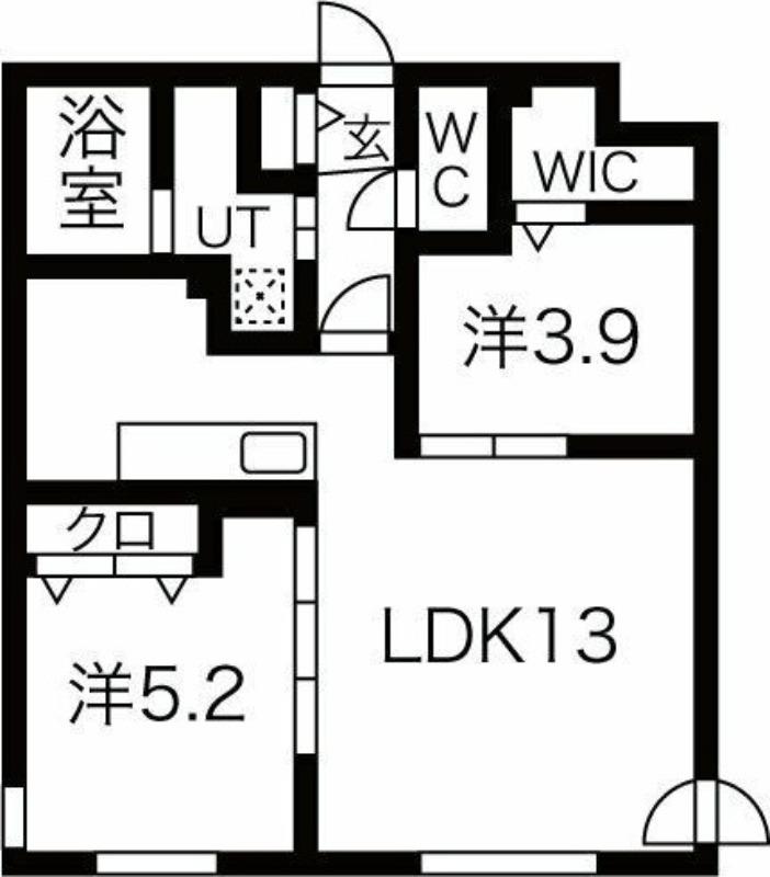 PRECIOUS KITA24(2LDK/2階)の間取り写真