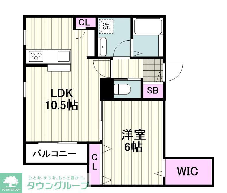 LA FONTE(1LDK/2階)の間取り写真