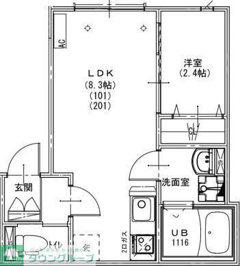 KEIAI RESIDENCE 南柏II(1LDK/1階)の間取り写真