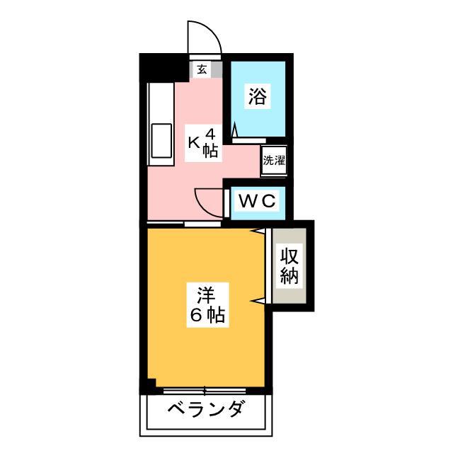 コーポ栄寿(1K/2階)の間取り写真