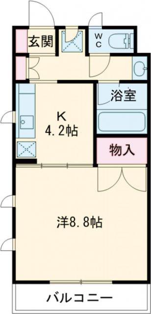 KY イースト-COURT II(1K/1階)の間取り写真