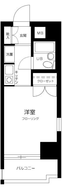 スカイコート大森第4(1K/7階)の間取り写真