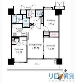 エステムコート新大阪IVパークフロント(3LDK/4階)の間取り写真