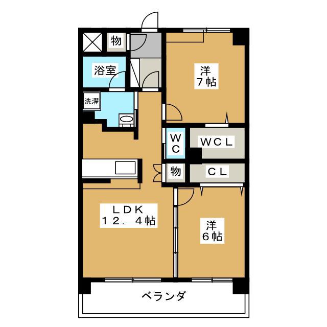 PALAIS ROBERT(2LDK/3階)の間取り写真