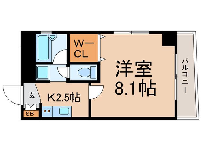 クレアス目白(1K/3階)の間取り写真