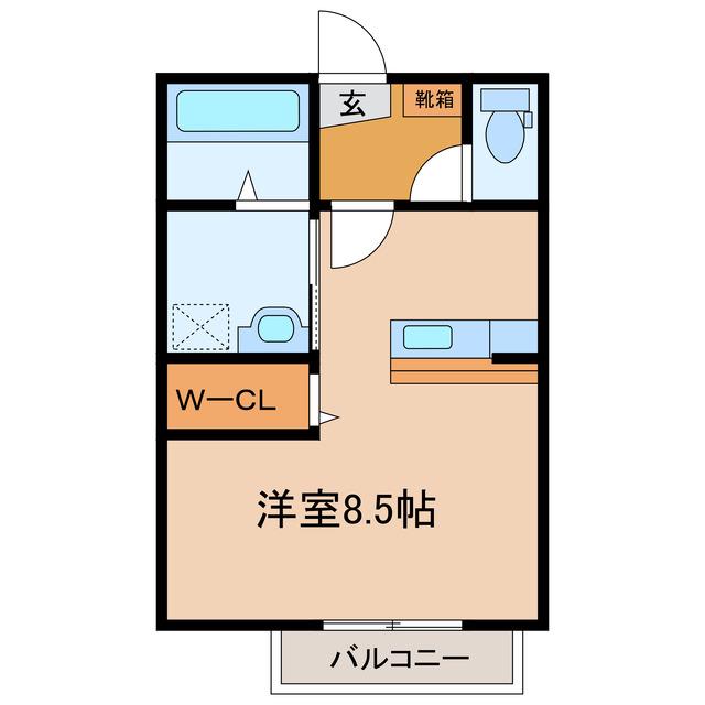グランシャリオ(1K/1階)の間取り写真