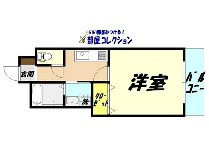 BLANE・NOIRE(1K/5階)の間取り写真