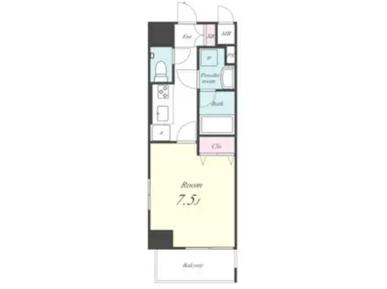 メディオ リオ 市川(1K/2階)の間取り写真