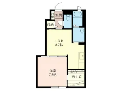 ウェスタリア太田(1LDK/1階)の間取り写真
