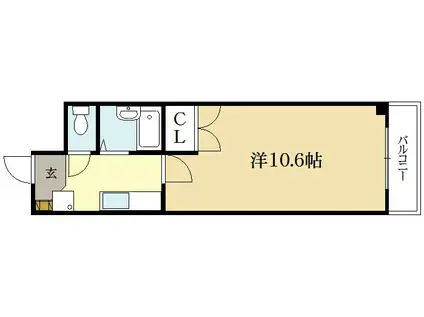 CASA MILA(1K/3階)の間取り写真