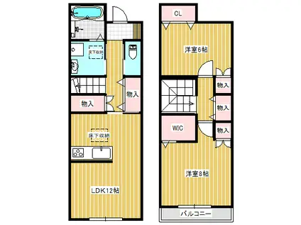 APT LIBEL(2LDK/1階)の間取り写真