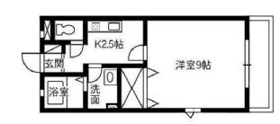 ボヌール(1K/1階)の間取り写真