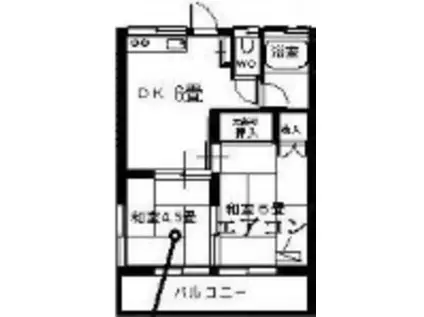 山王コーポ(2DK/2階)の間取り写真