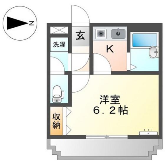 グランチェスタ(1K/1階)の間取り写真