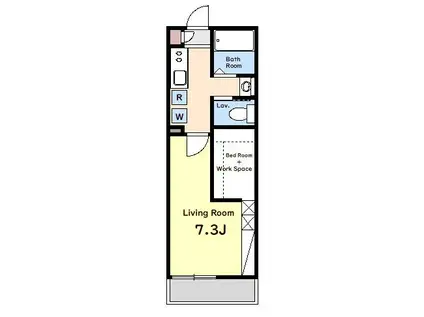 モンクレール石神井(1SK/3階)の間取り写真
