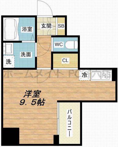 Y&RINO RESIDENCE(ワンルーム/12階)の間取り写真
