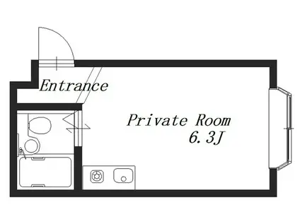 高田吉田マンション(ワンルーム/1階)の間取り写真